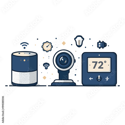 Collection of smart home gadgets for convenience