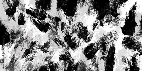Black and white abstract vector texture background with messy brush strokes and artistic charcoal streaks for modern creative backdrop.