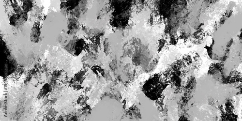 Black and white abstract vector texture background featuring messy charcoal brush strokes and artistic paint splatters for modern creative backdrops and wallpaper.