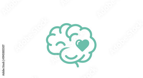 Brain with heart symbol inside.