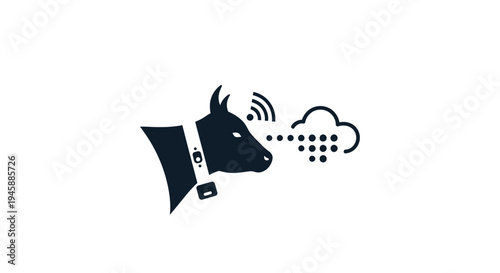 Bull Cow Head with Rain Cloud.