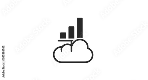 Cloud Computing Data Storage Icon.