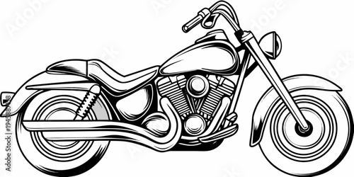 Extreme Motocross Dirt Bike Illustration - Off-Road Racing Motorcycle Action Sports Sketch