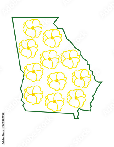 State of Georgia Flower Cherokee Roses