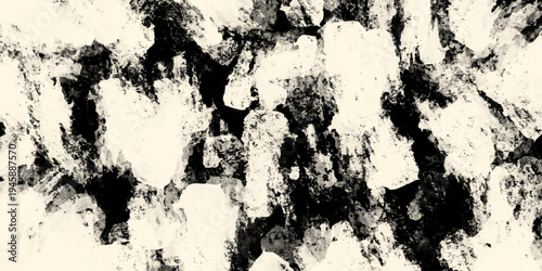 Black and white abstract vector texture background featuring messy brush strokes and artistic charcoal streaks for modern creative backdrops and wallpapers