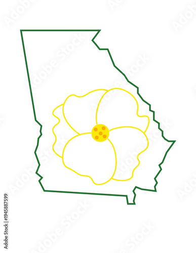 State of Georgia Flower Cherokee Rose