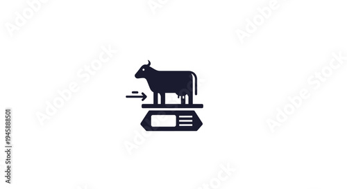 Cow on a microchip platform.