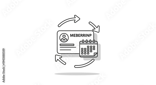 Credit card with recycling symbol.