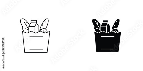 Groceries icon graphic design vector symbols. Best for Graphics