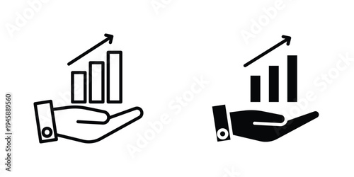 Growing profit icon graphic design vector symbols. Best for Graphics
