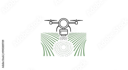 Drone Flying Over Agricultural Field Aerial.
