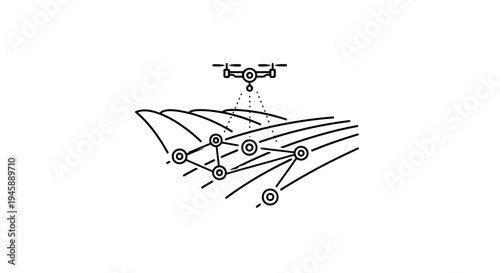 Drone flying over a wing.