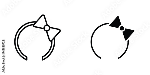 Hair tie icon graphic design vector symbols. Best for Graphics