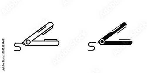 Hair straightener icon graphic design vector symbols. Best for Graphics