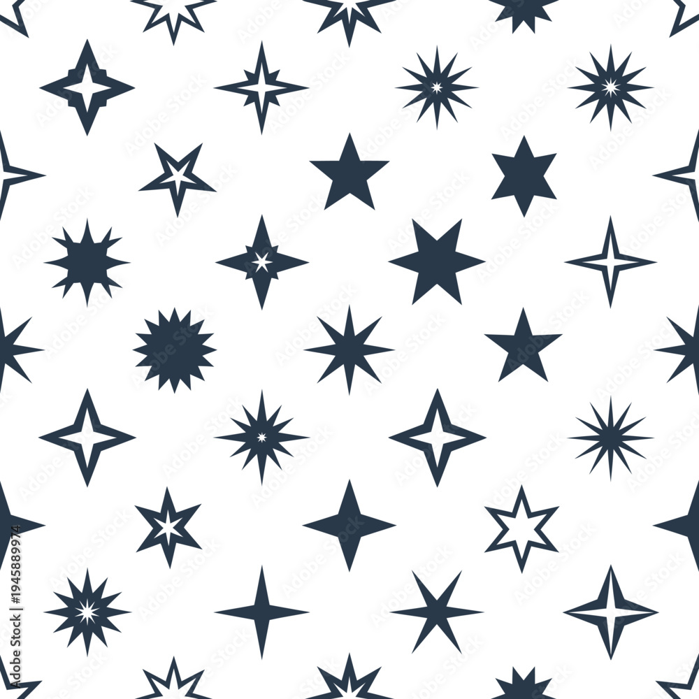 Obraz premium Abstract star pattern seamless design for textile fabric wallpaper