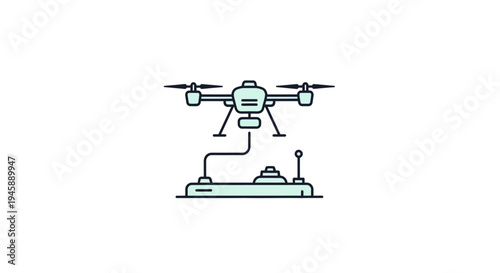 Drone on a control station.
