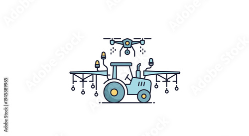Drone Sprayer on a Tractor.