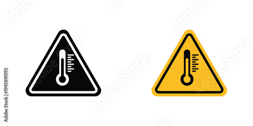 High temperature warning signs graphic design vector symbols. Best for Graphics
