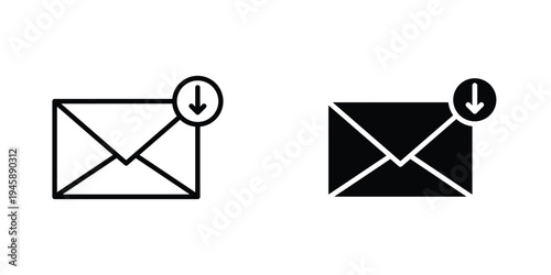 Inbox icon graphic design vector symbols. Best for Graphics