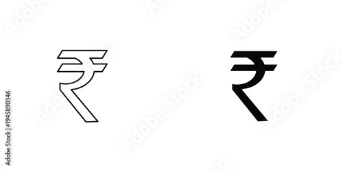 Indian rupee icon graphic design vector symbols. Best for Graphics