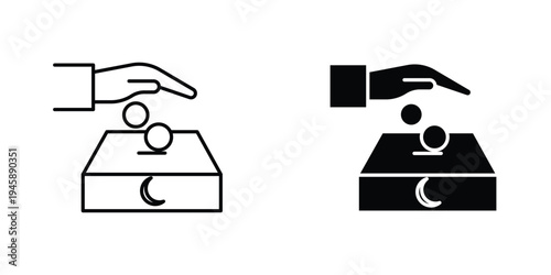 Infaq icon graphic design vector symbols. Best for Graphics