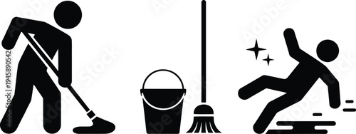 Illustrated guide on cleaning safety and proper techniques