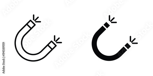 Magnet icon graphic design vector symbols. Best for Graphics