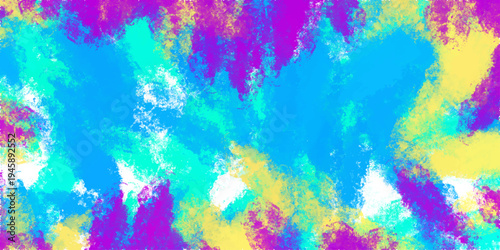 Vibrant blue, purple, and yellow abstract vector background with messy paint strokes. This colorful artistic splatter pattern creates a modern creative backdrop for digital art.