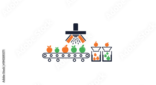 Food processing factory production line.