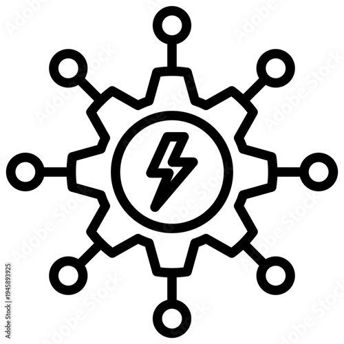 Energy Network line icon