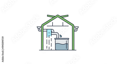 Green house rainwater harvesting system.