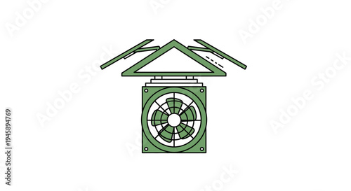 Green house fan ventilation system.