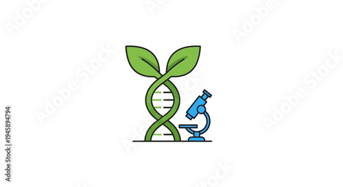 Genetic Research and Plant Development Concept.