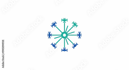 Graphic Design Element Radial Symmetry.