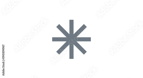 Gray Asterisk Symbol Icon Design.