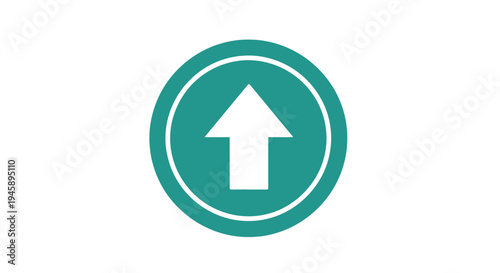 Green Circle Up Arrow Sign.