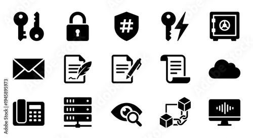 Solid black icons for anti-drone defense and C-UAS operations. Jammer guns, net launchers, and drone detection systems collection. Vector illustration for modern warfare games, security blogs, and tac