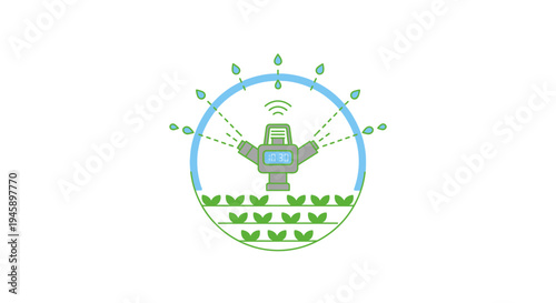 Green robotic farm irrigation system.