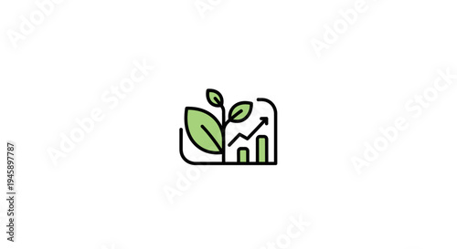 Green leaf growing out of building.