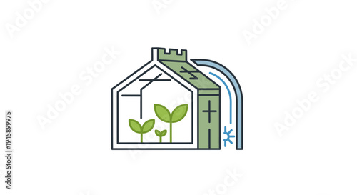 Greenhouse with plants inside house.