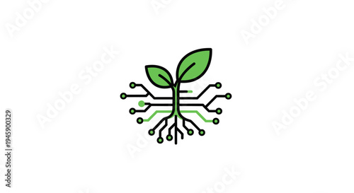 Green Sprout Growing Circuit Roots.