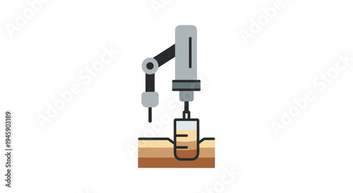 Industrial robotic arm machine technology.