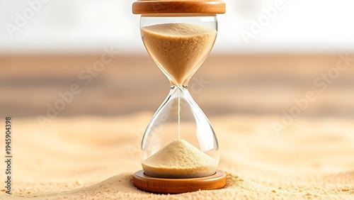 contradictory. An hourglass with sand flowing both ways, illustrating conflicting health guidance in a surreal way. wellbeing guides.