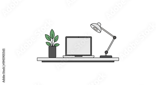 Laptop computer on a desk.