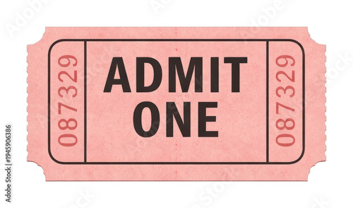 PNG Vintage pink admit ticket