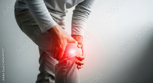 Person experiencing knee pain and discomfort