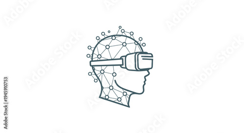 Person Wearing Virtual Reality Headset.