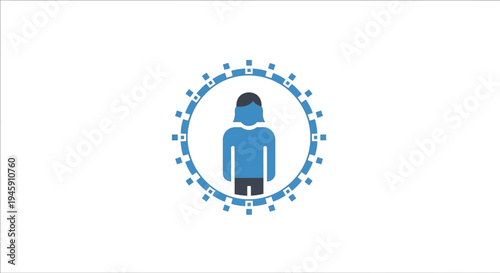 Person Wearing Blue Protective Suit.