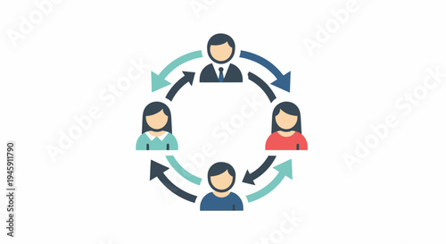 People in a Circular Communication Flow.