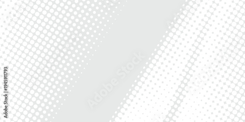 Flowing dots particles wave pattern halftone gradient curve shape isolated on white background. Vector in concept of technology